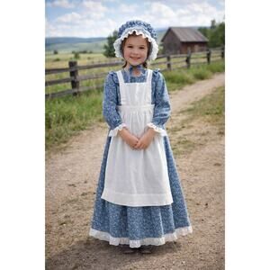 Child's Prairie Dress and Bonnet Size 7/8